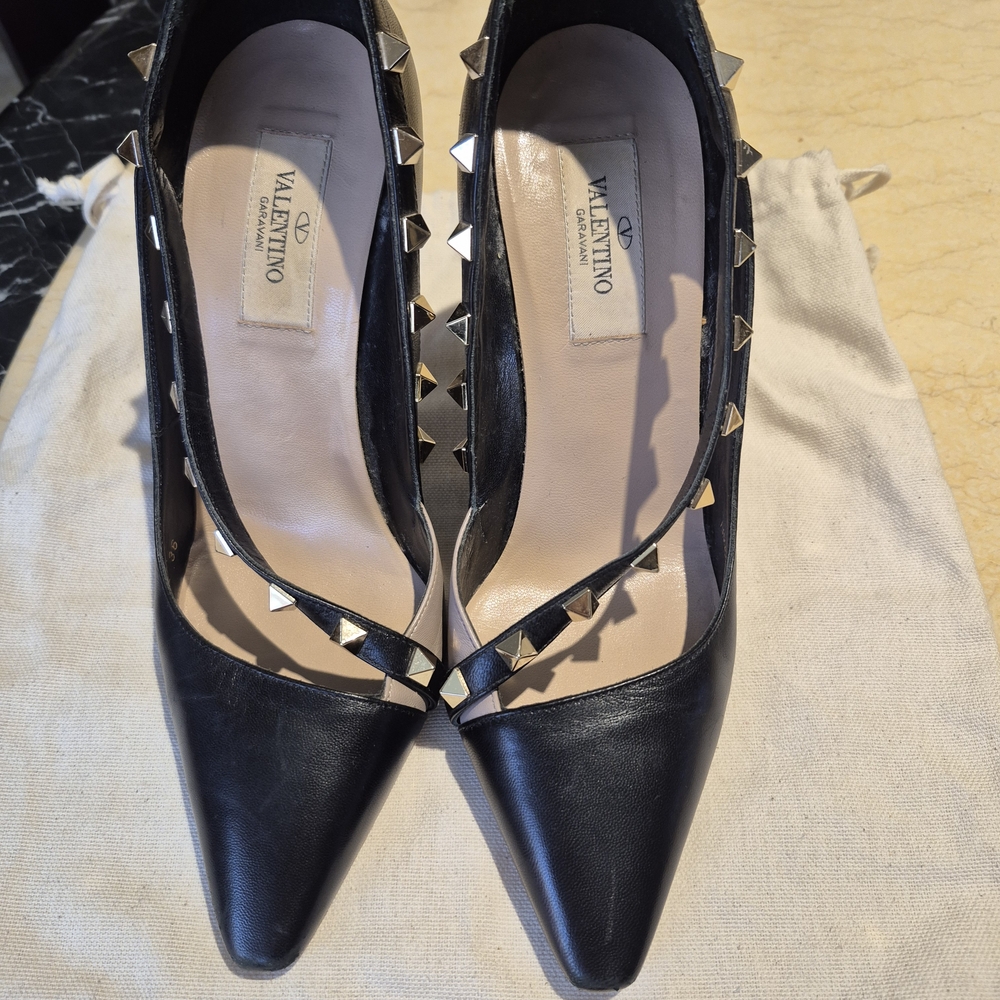 Authentic Valentino Black Studded Women's Shoes